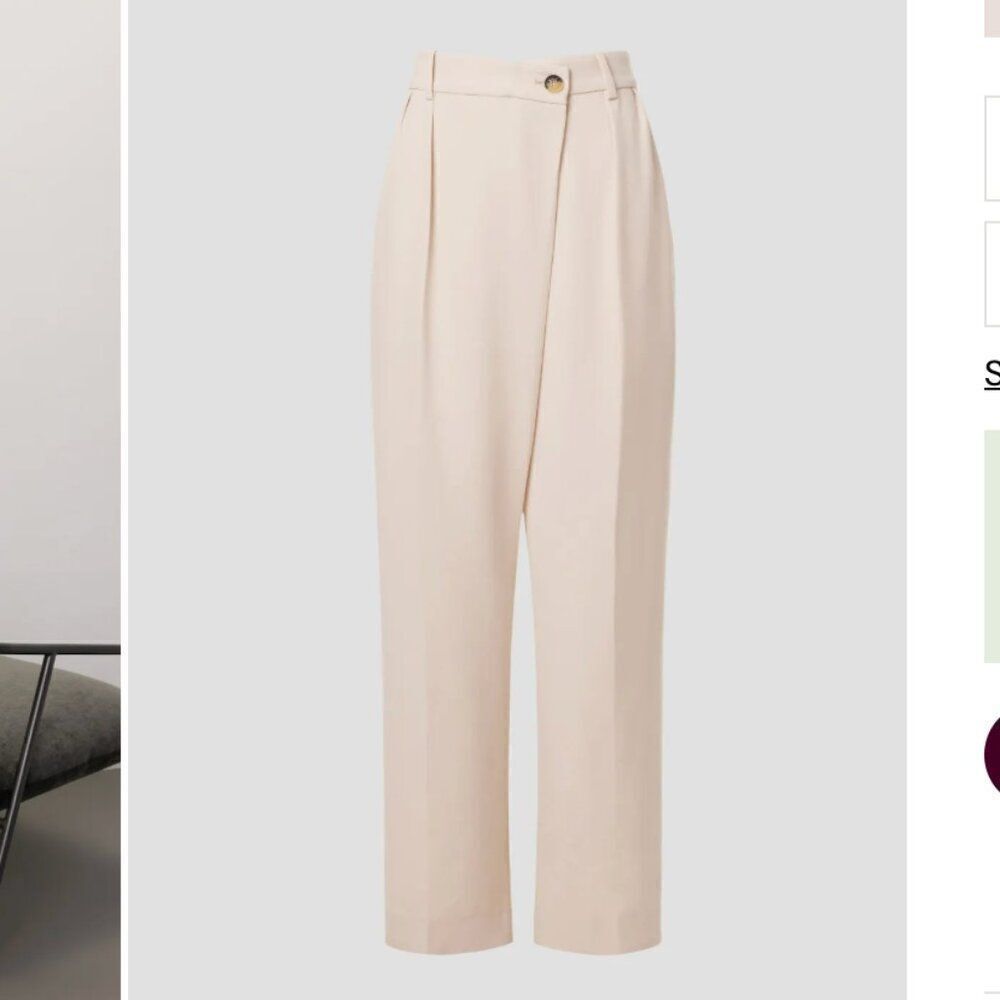 BA&SH Shen off-white trouser pants size 40 size 8 EUC
